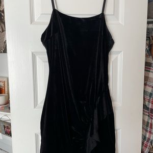 Velvet Black Mini Dress